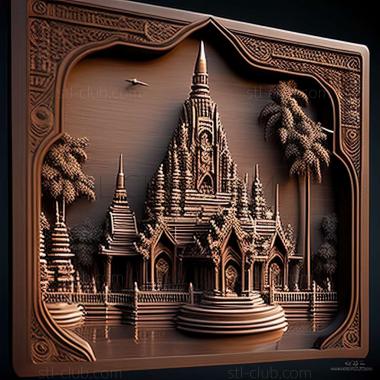 3D model Phra Nakhon Si Ayutthaya in Thailand (STL)